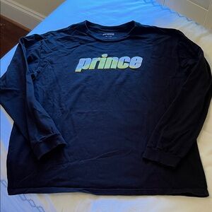Men’s Prince Tennis Black Long Sleeve Tshirt Size XL